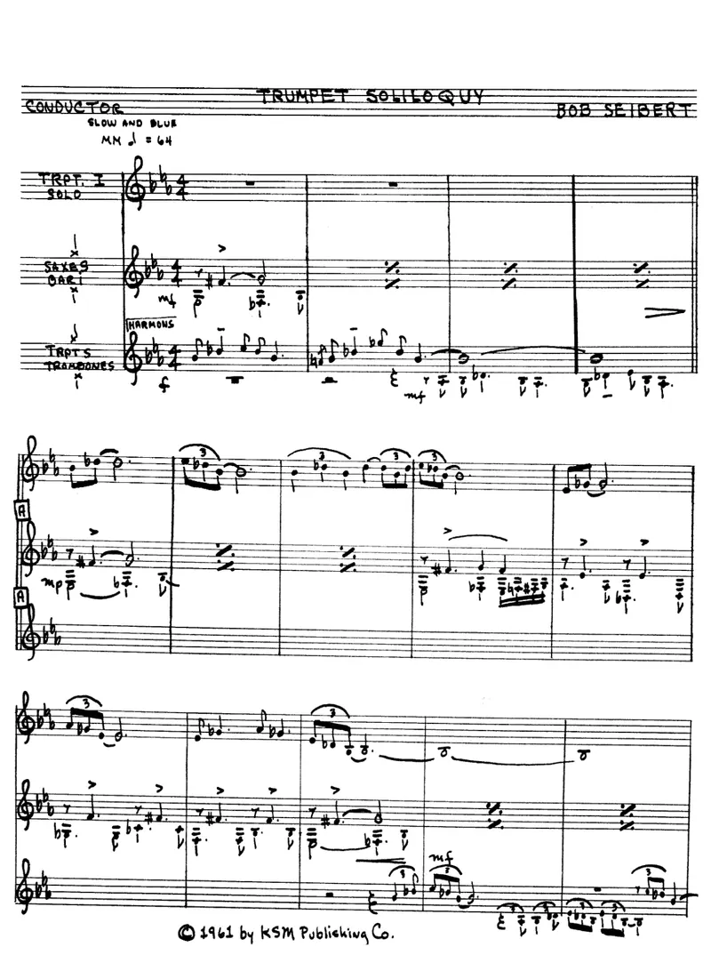 Trumpet Soliloquy score preview