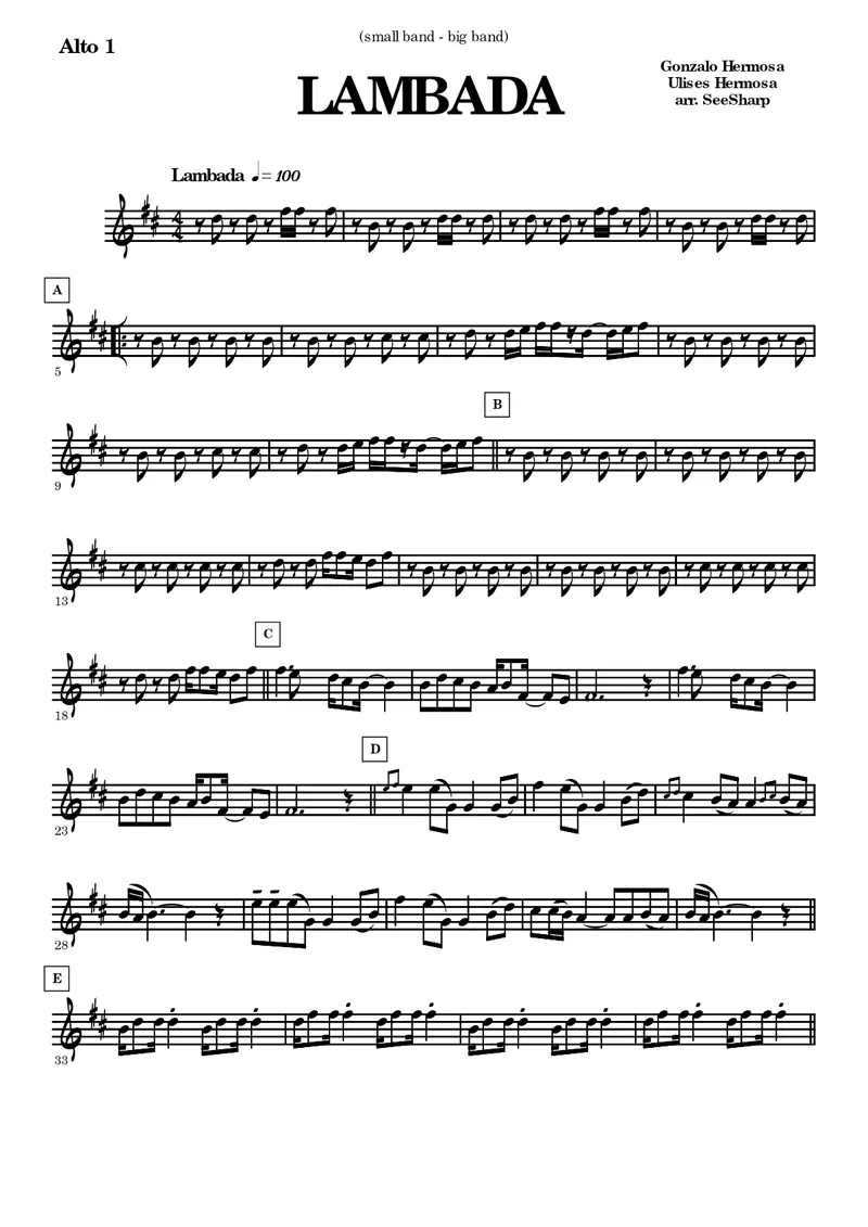 Lambada score preview
