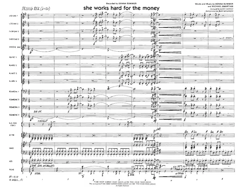 She Works Hard For The Money score preview