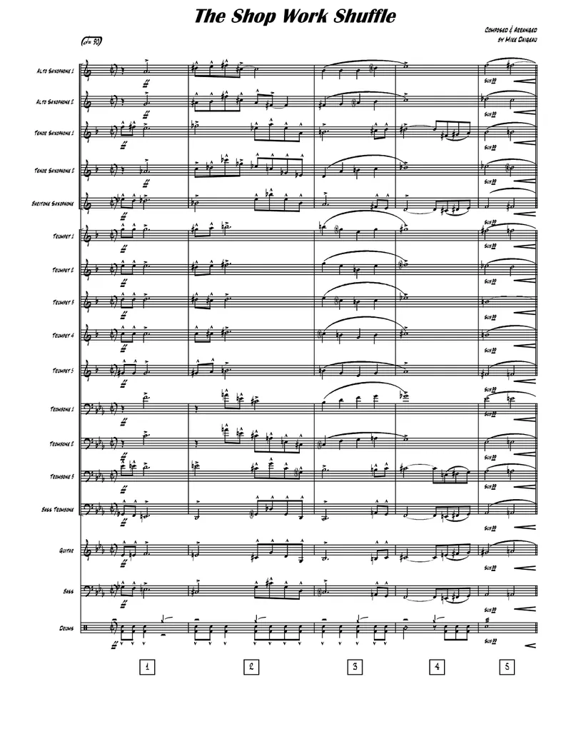 The Shopwork Shuffle score preview