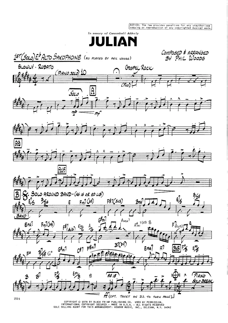 Julian score preview