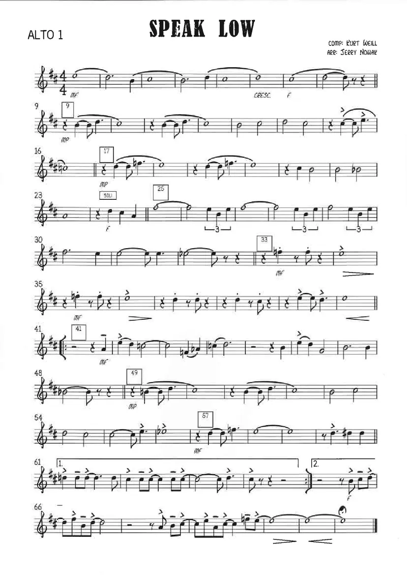 Speak Low score preview