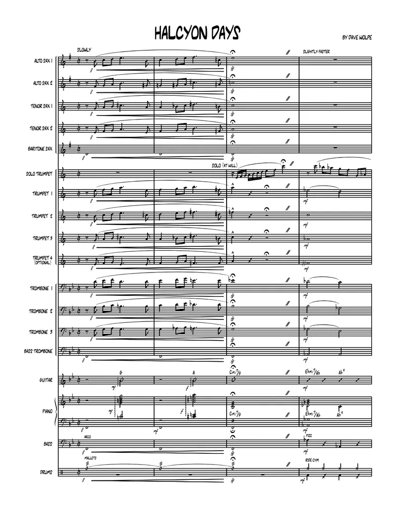 Halcyon Days score preview