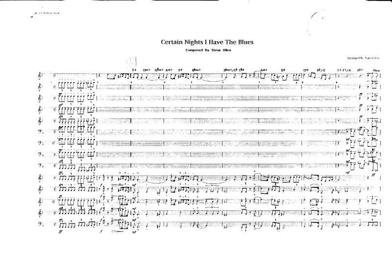 Certain Night's I Have The Blues score preview
