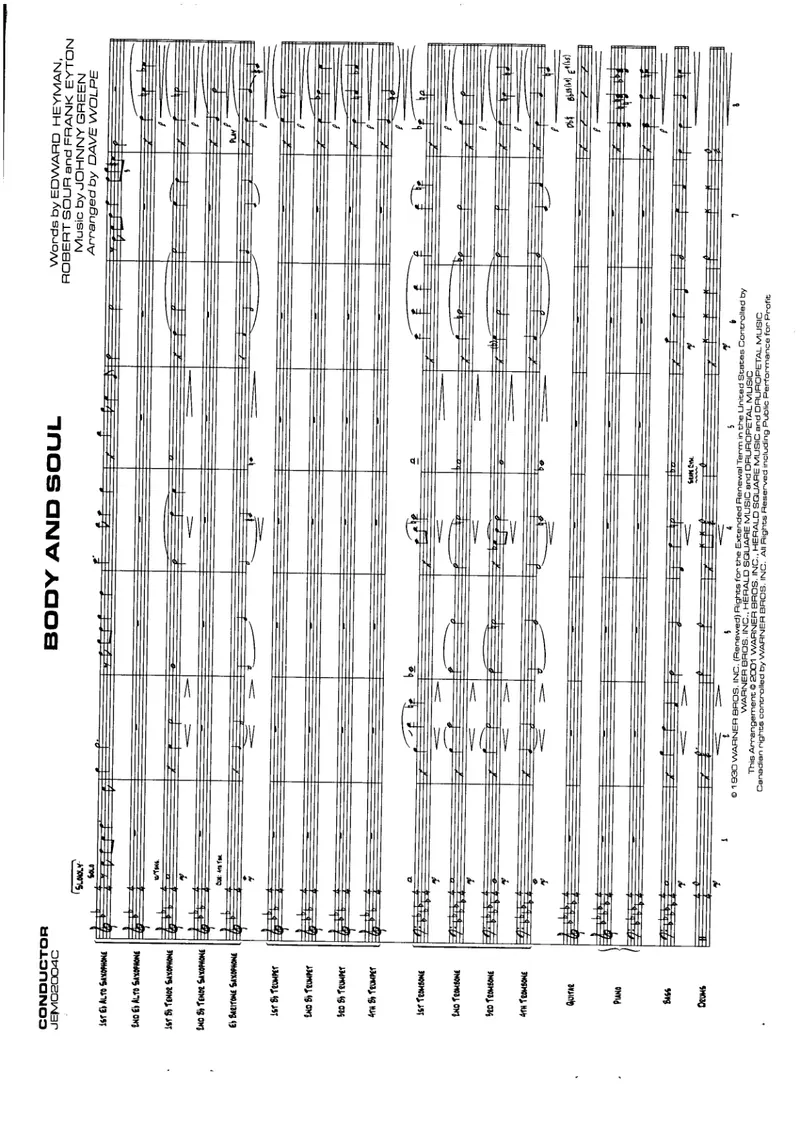 Body And Soul score preview
