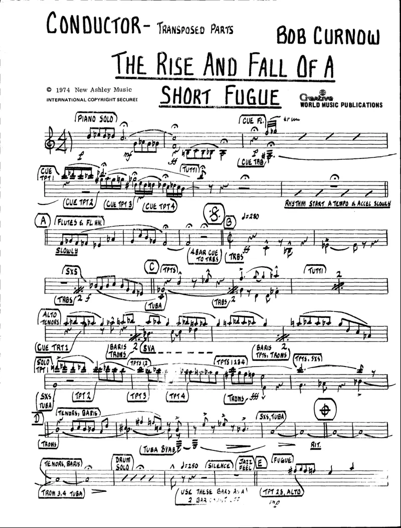 The Rise And Fall Of A Short Fugue score preview