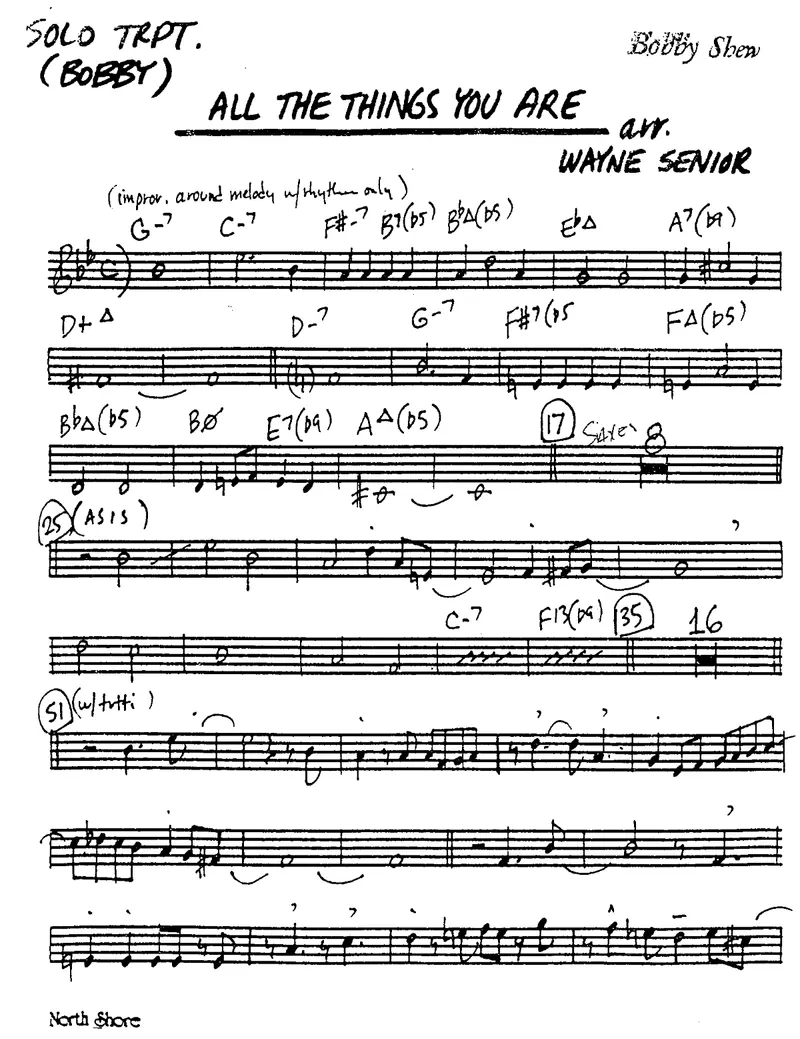 All The Things You Are score preview