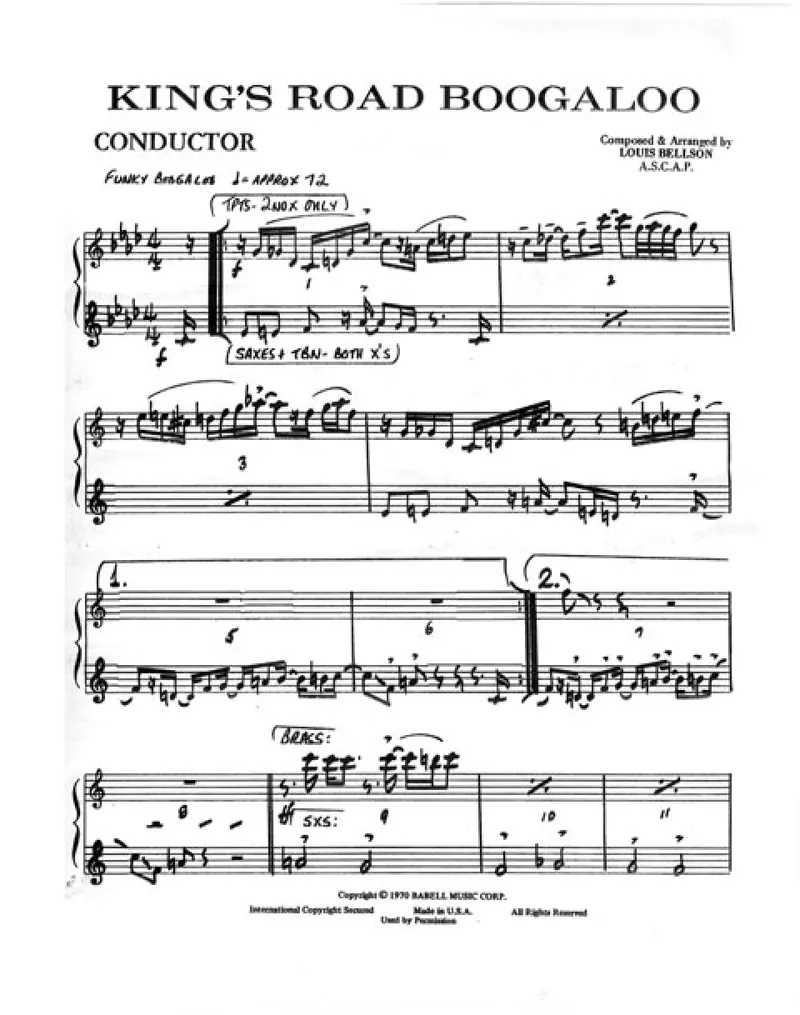 King Road Boogaloo score preview