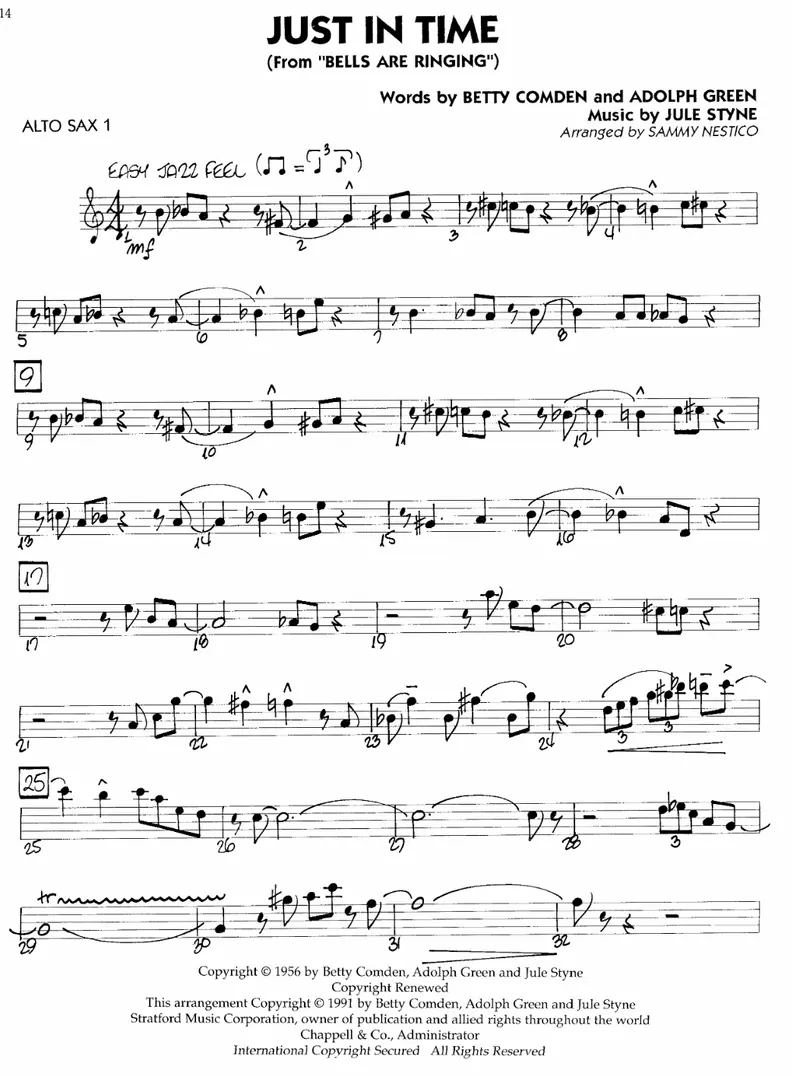 Just In Time score preview