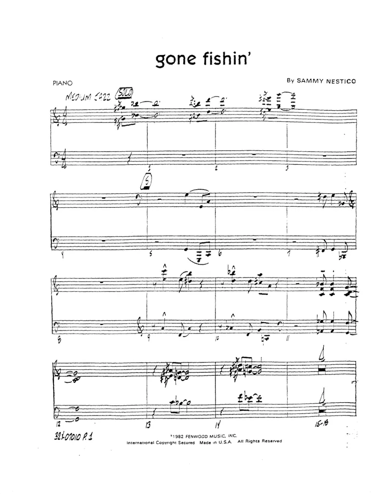 Gone Fishin score preview