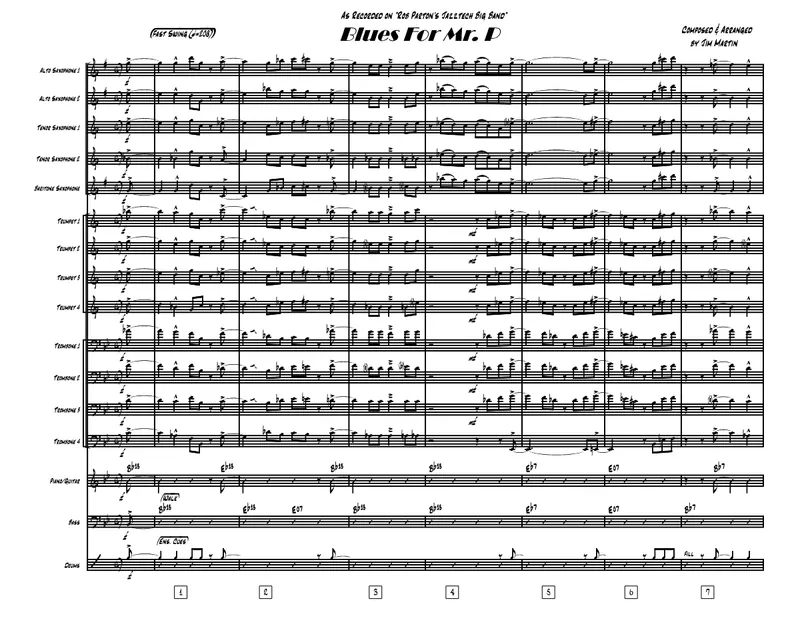 Blues For Mr.P score preview