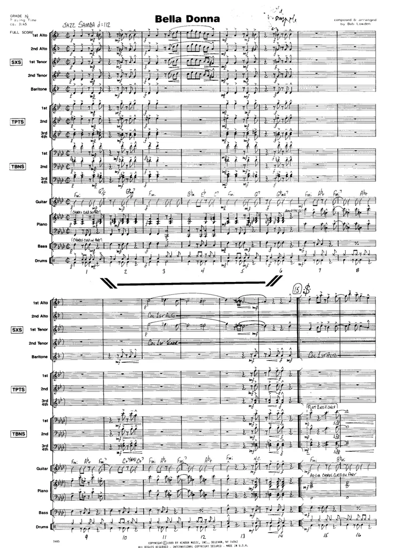 Bella Donna score preview
