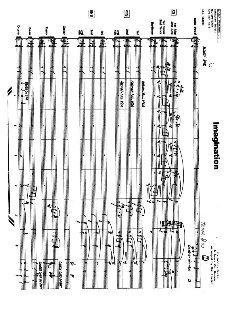 Imagination score preview