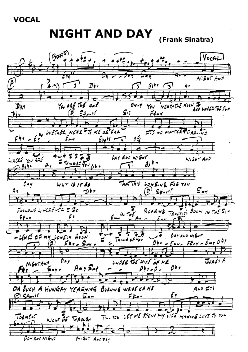 Night And Day score preview