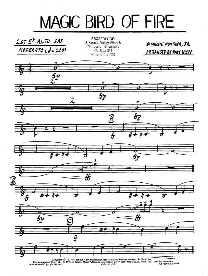 Magic Bird Of Fire score preview