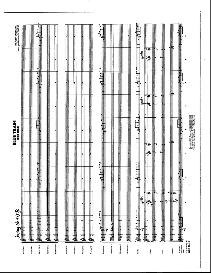 Blue Train score preview