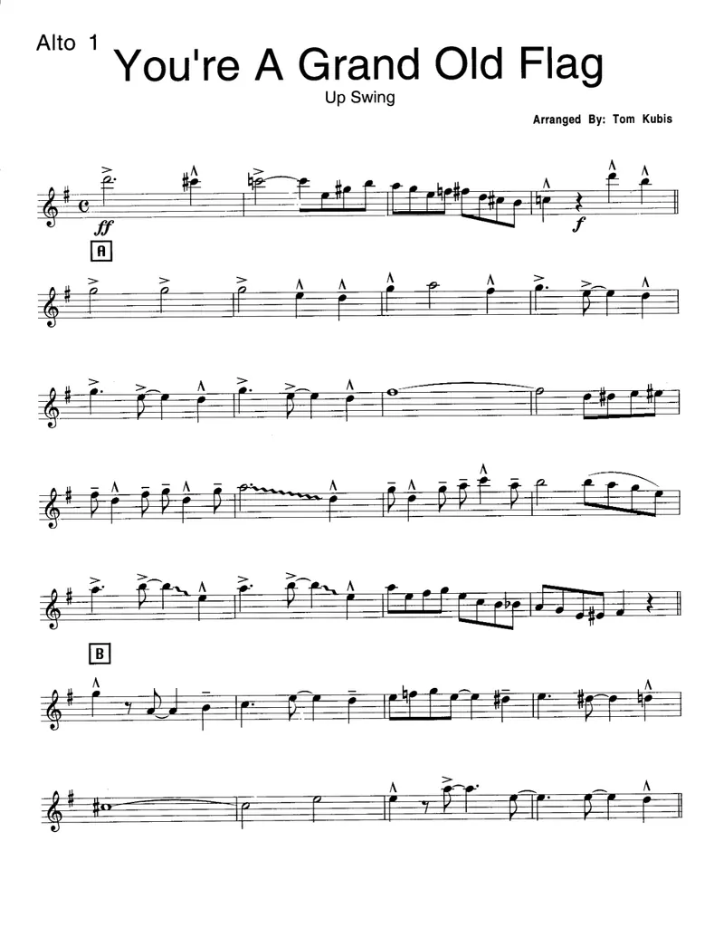 You're A Grand Old Flag score preview