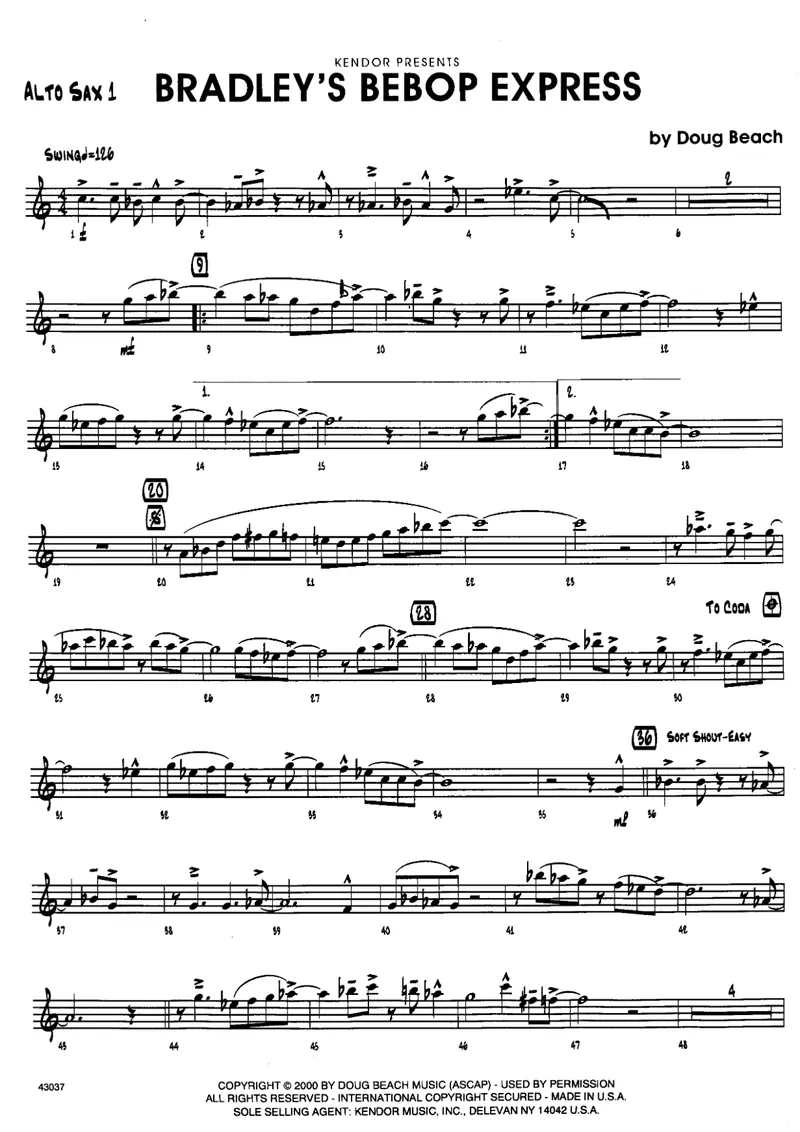 Bradley's Bebop Express score preview