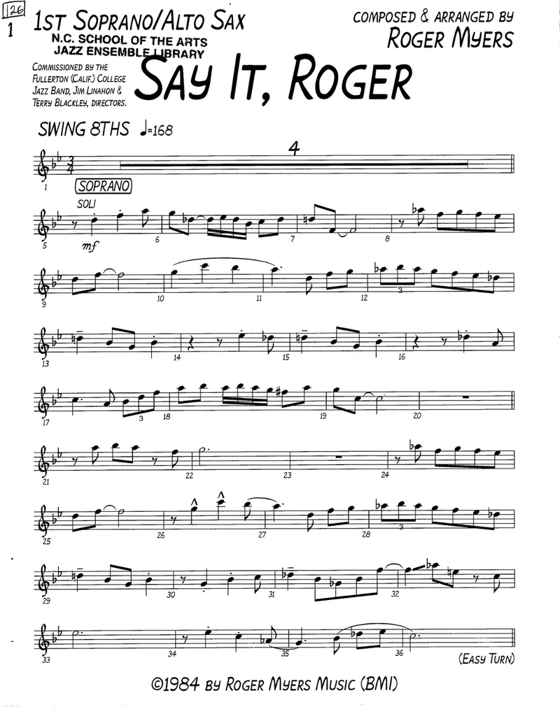 Say It, Roger score preview