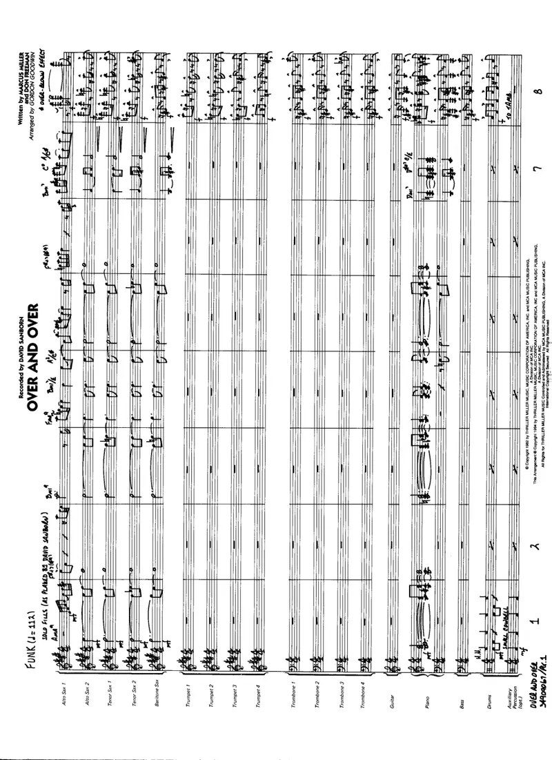 Over And Over score preview
