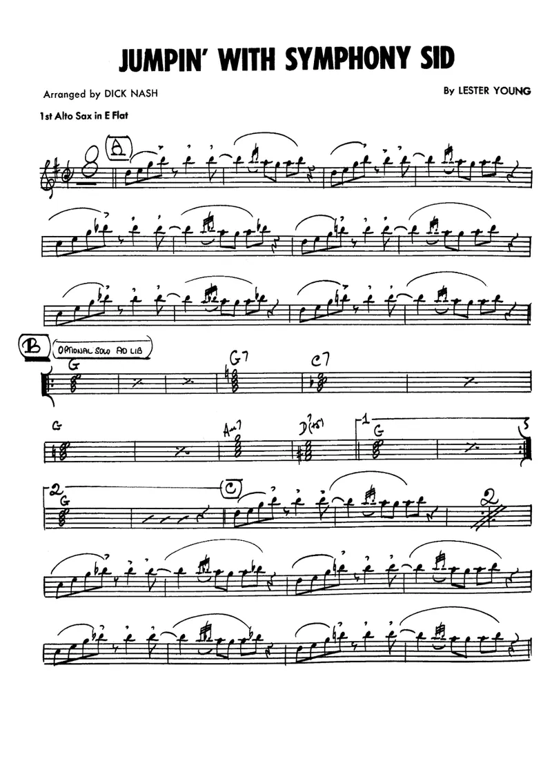 Jumpin' With Symphony Sid score preview