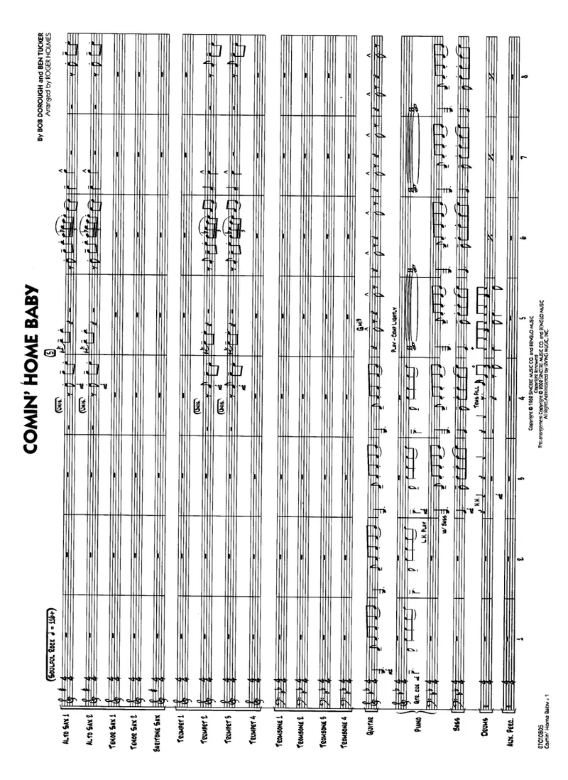 Comin' Home Baby score preview