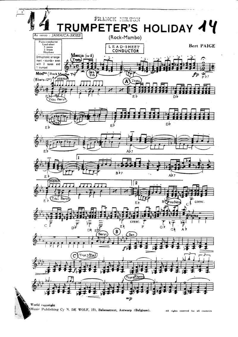 Trumpeter's Holiday score preview