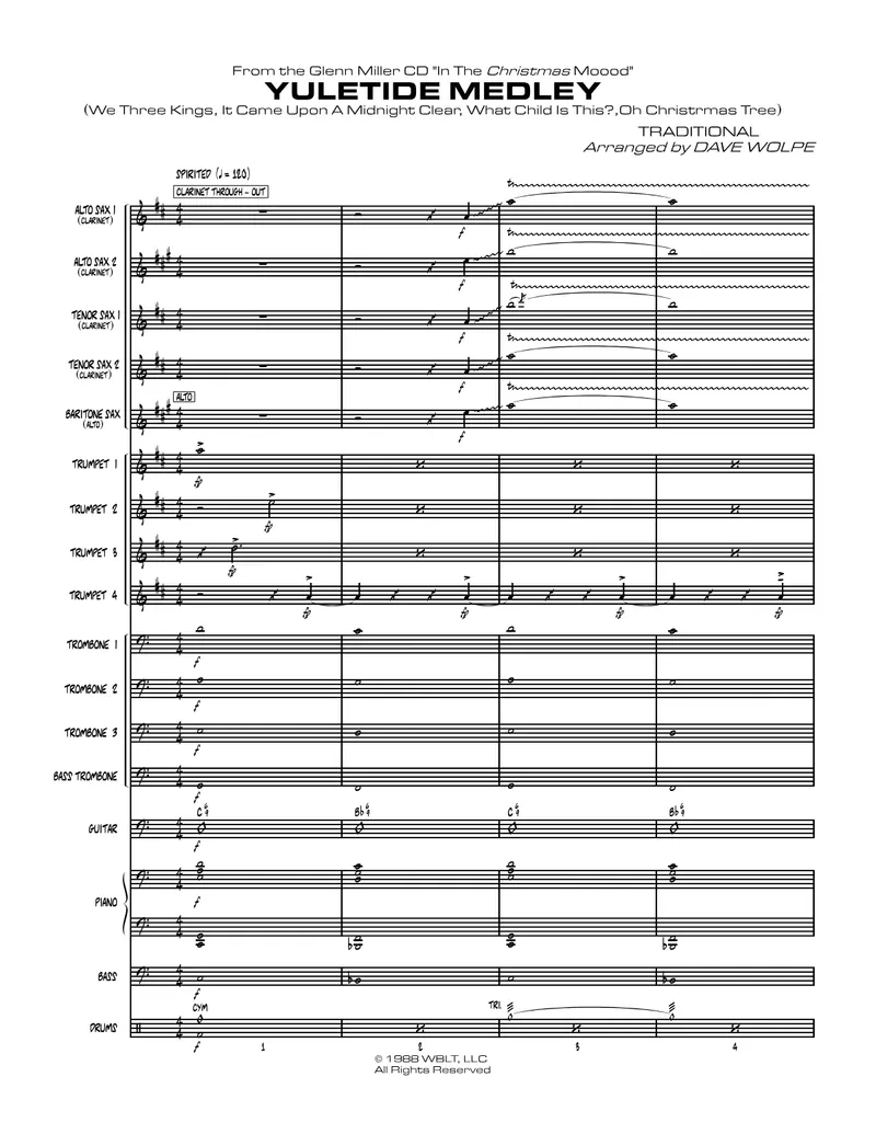 Yuletide Medley score preview
