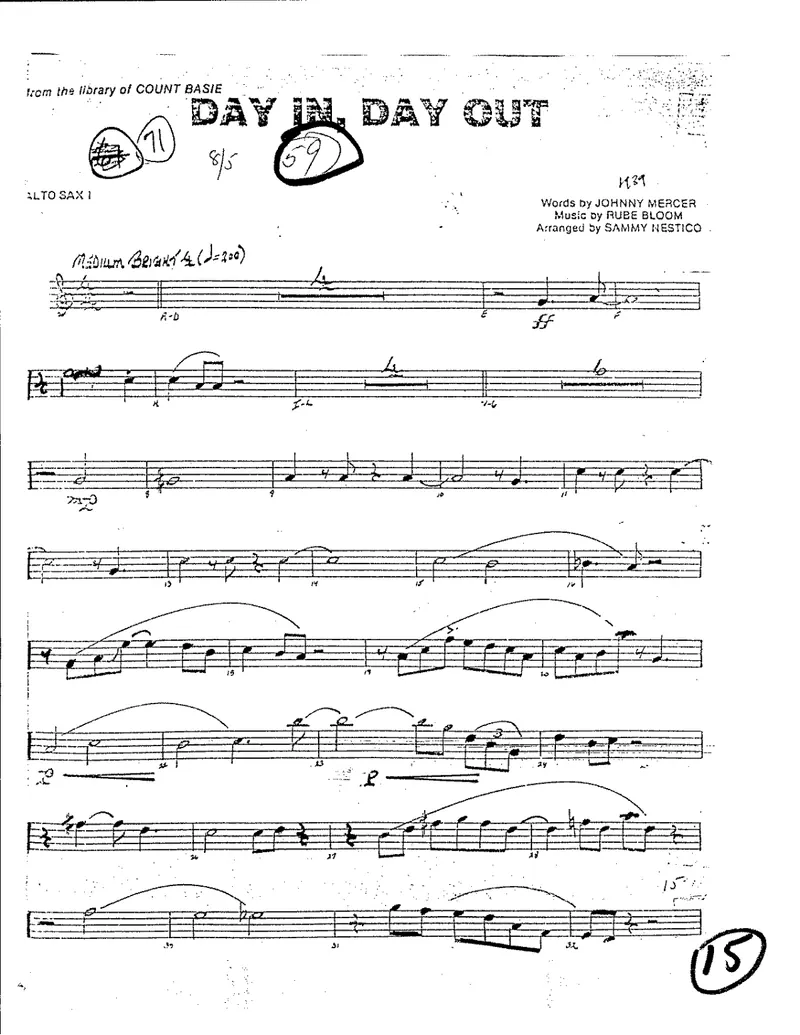 Day In, Day Out score preview