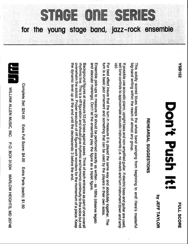 Don't Push It! score preview