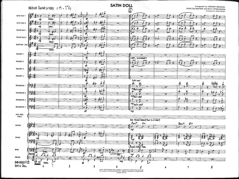 Satin Doll score preview