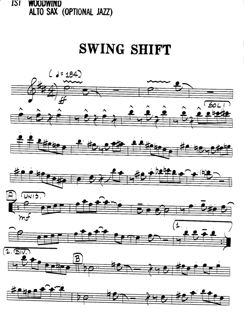 Swing Shift score preview