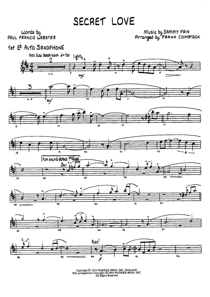 Secret Love score preview