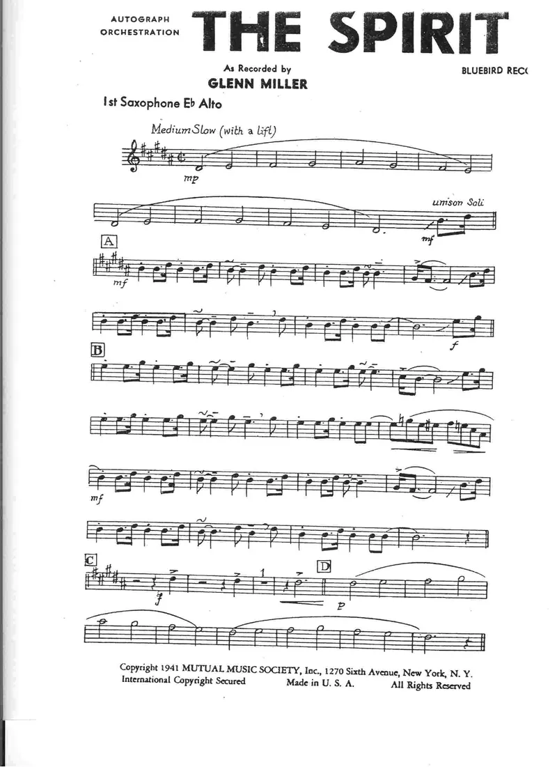 The Spirit Is Willing score preview