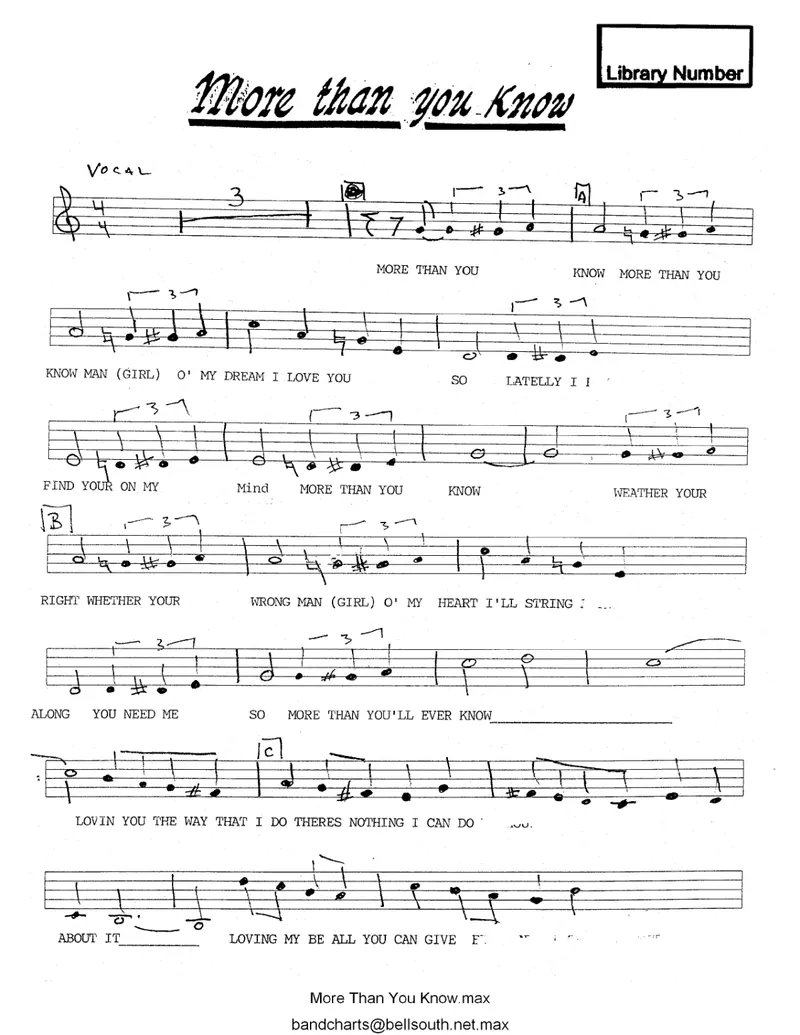 More Than You Know score preview