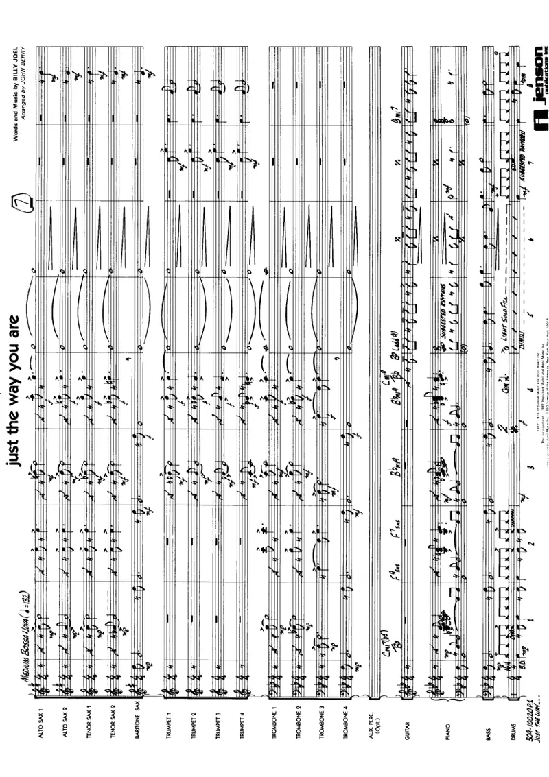 Just The Way You Are score preview