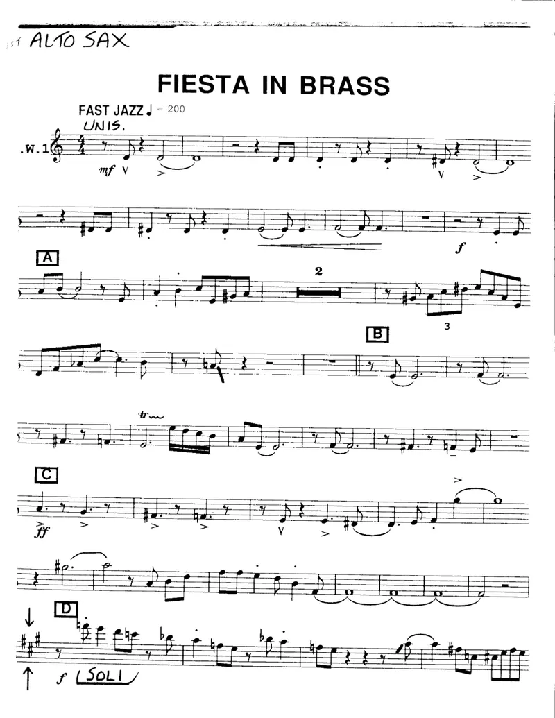 Fiesta In Brass (Nat Pierce) C.Basie score preview