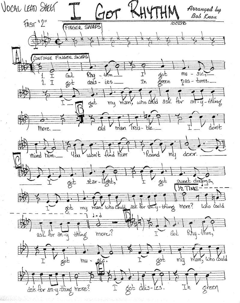 I Got Rhythm score preview