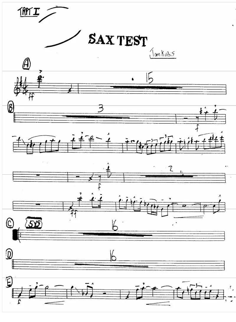 Sax Test score preview