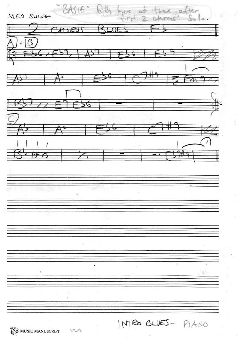 Blues Intro Outro score preview
