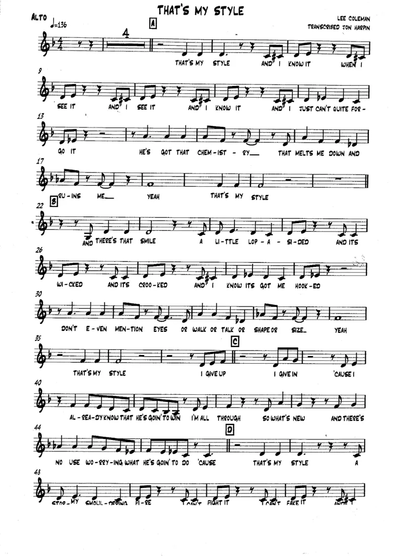 That's My Style score preview