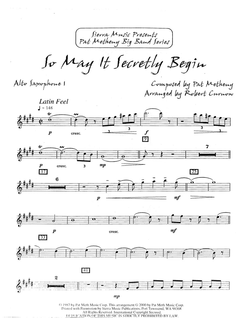 So May It Secretly Begin score preview