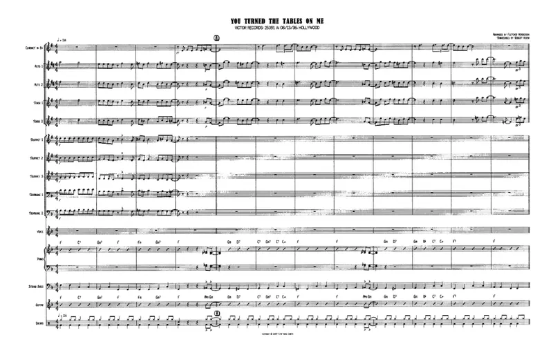 You Turned The Tables On Me score preview