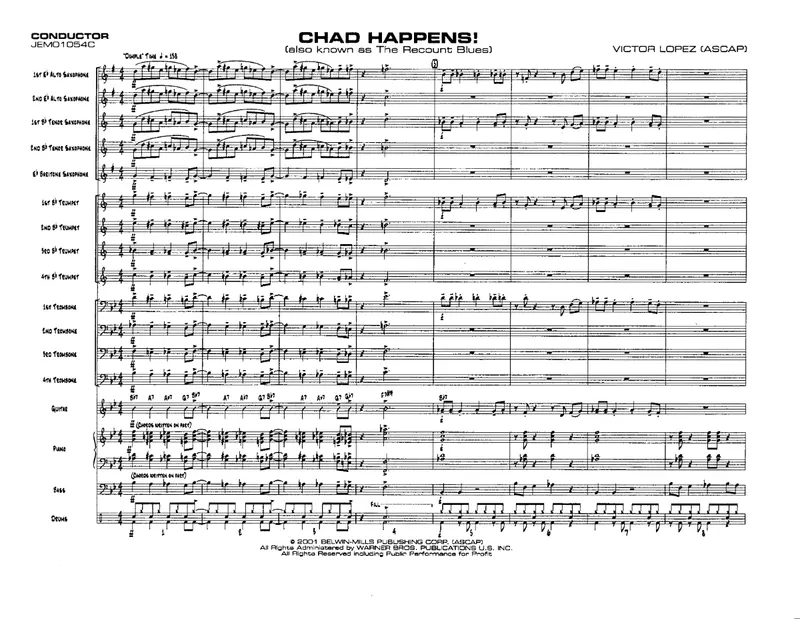 Chad Happens! score preview