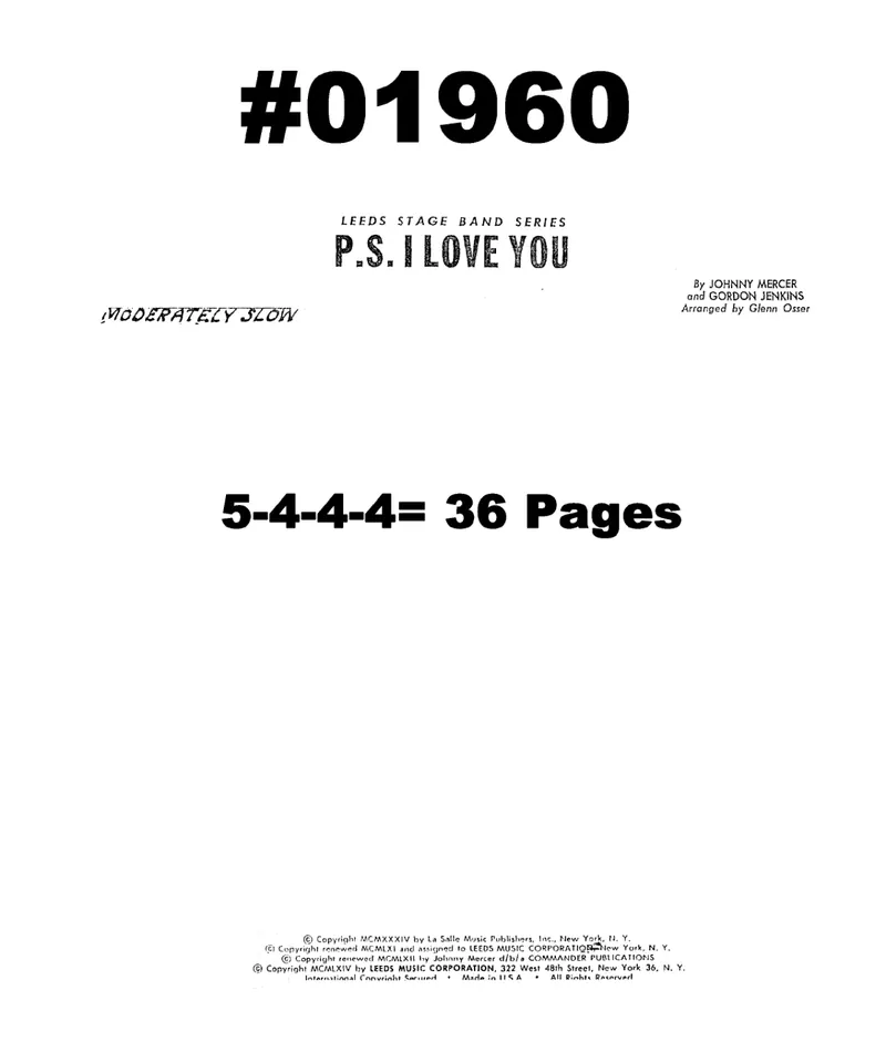 P.S. I Love You score preview