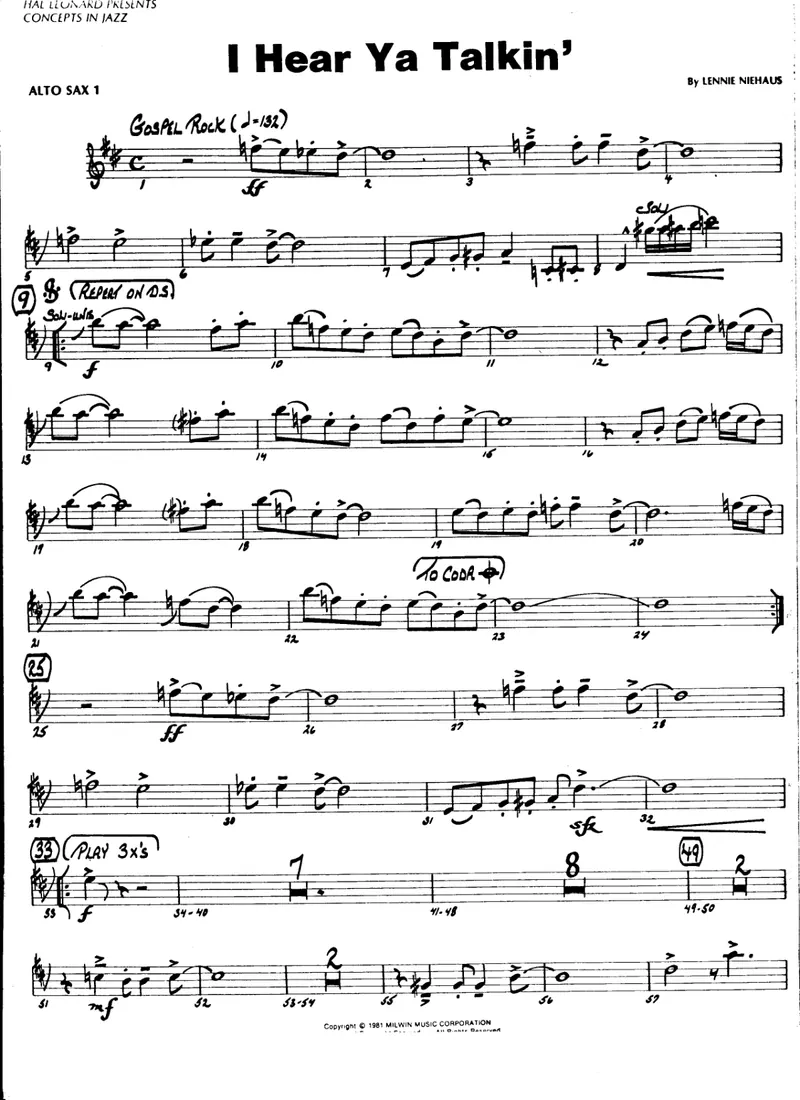 I Hear Ya Talkin' score preview