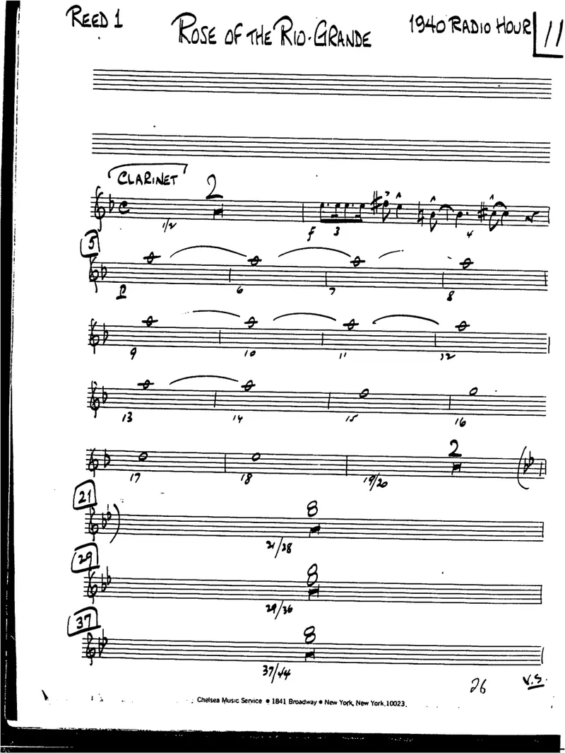Rose Of The Rio Grande score preview