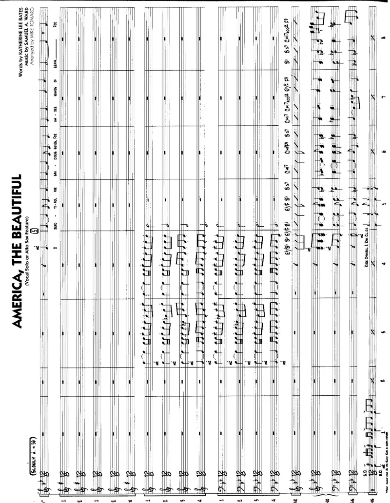 America The Beautiful score preview
