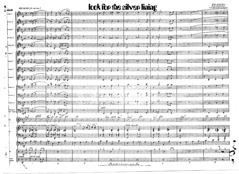 Look For The Silver Lining score preview