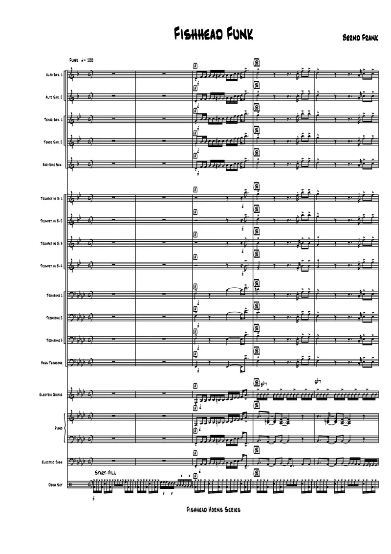 Fishhead Funk score preview